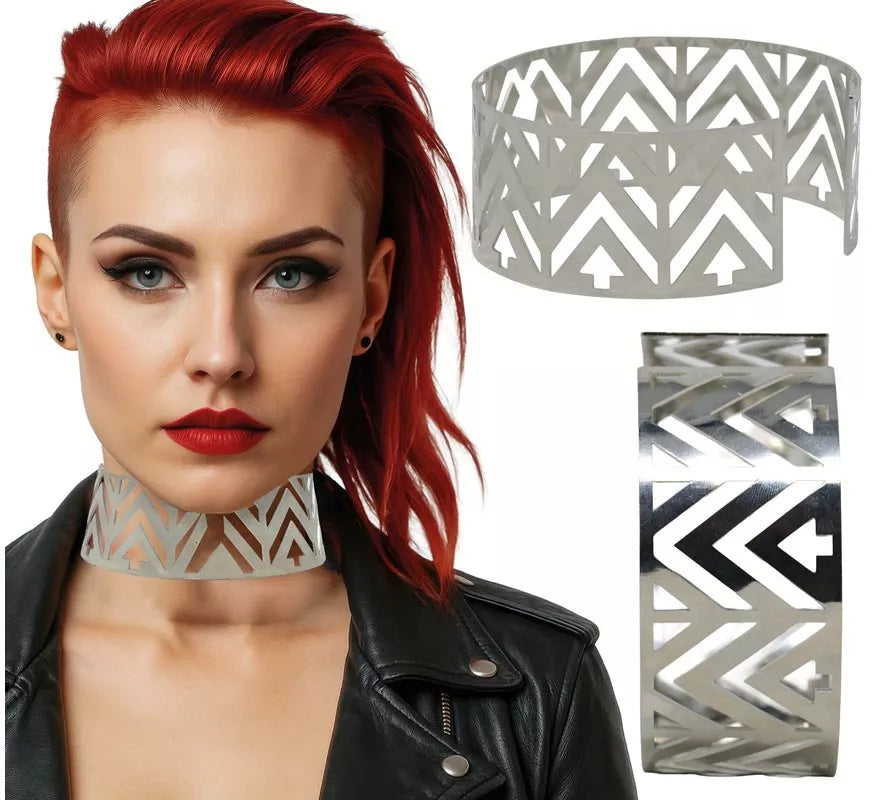 Translation missing: it.Collar Futurista plateado