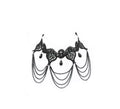 Collar Gótico negro con piedras y encaje