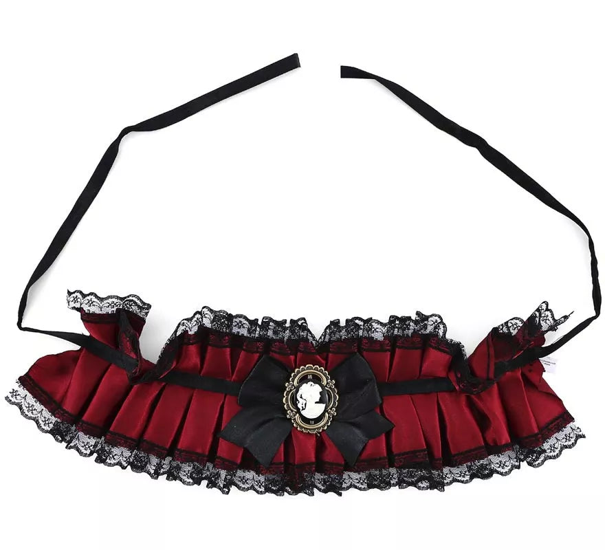 Translation missing: it.Collar Gótico rojo con Lazo