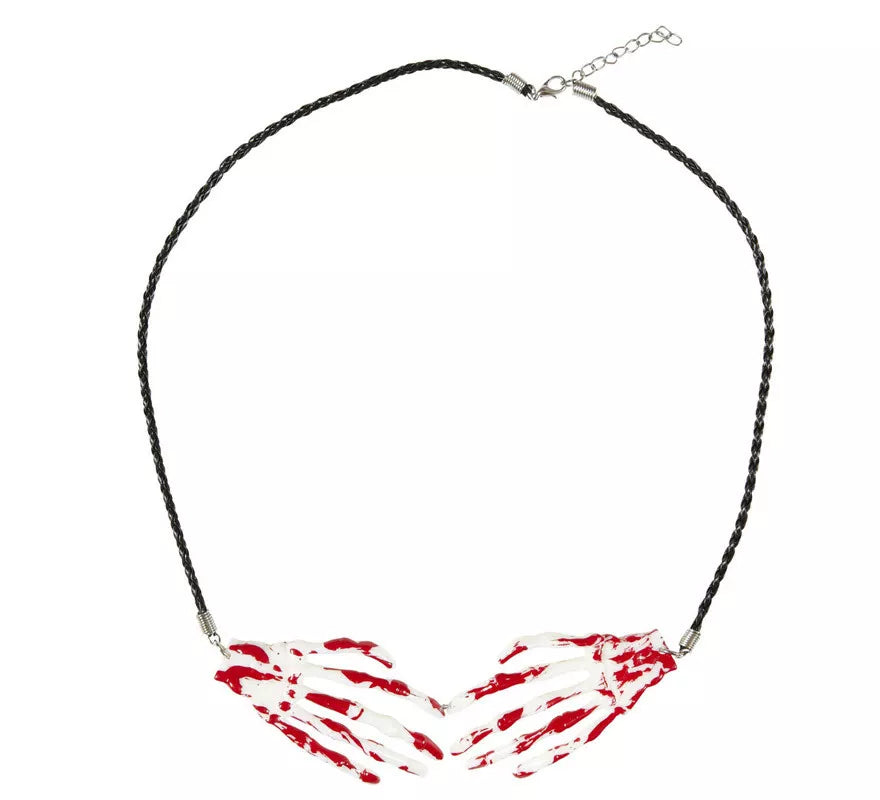 Translation missing: es.Collar Halloween de Manos de Esqueleto Sangrientas