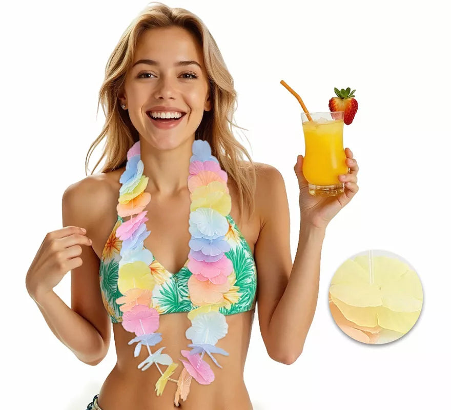 Translation missing: it.Collar Hawaiano en color pastel de 90 cm