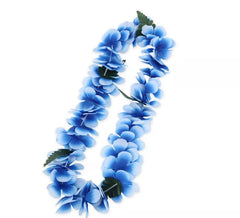 Collana Hawaii blu e bianca da 55 cm
