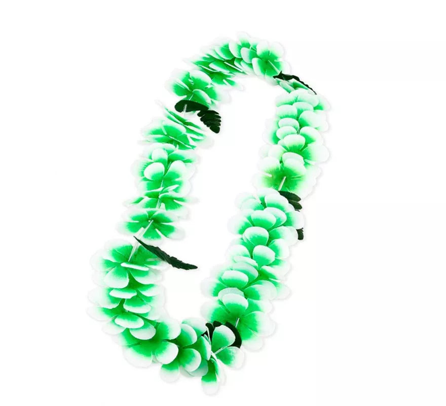 Translation missing: it.Collar Hawaii verde y blanco 55 cm