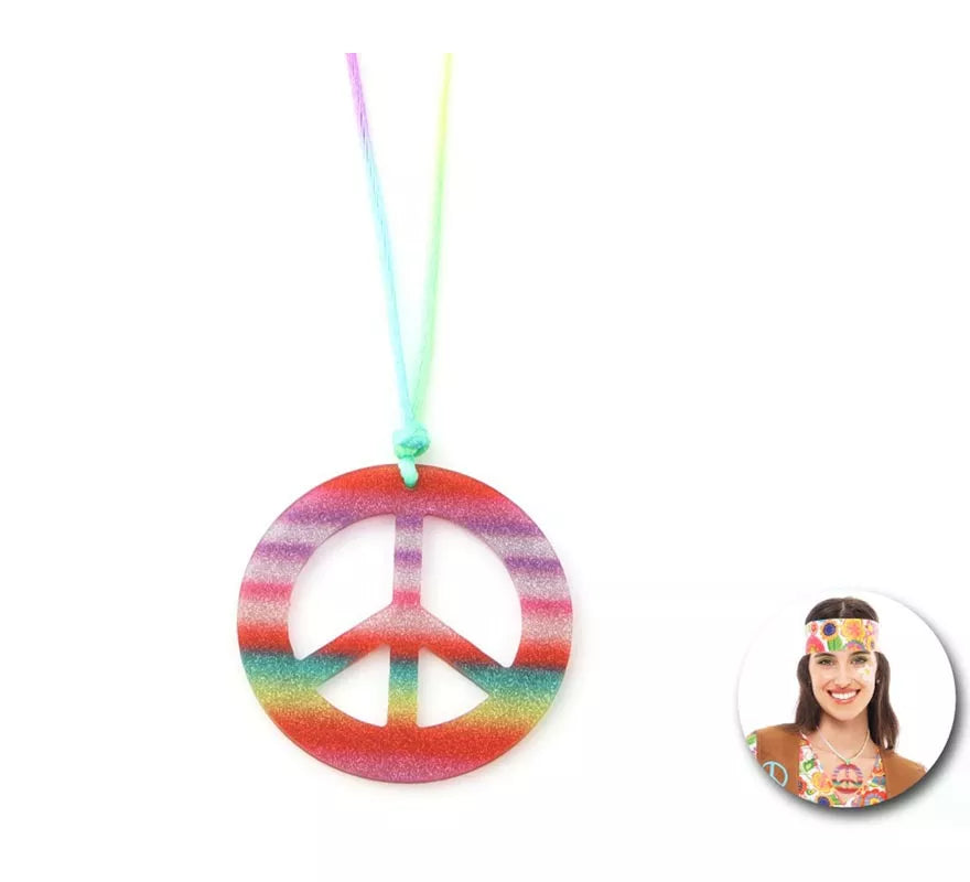 Translation missing: es.Collar Hippie Paz fucsia brillante