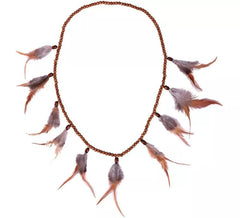 Collana indiana con piume di 42 cm