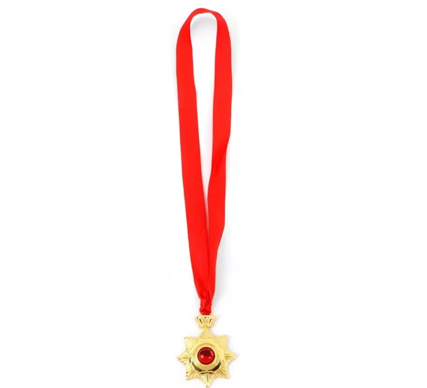 Translation missing: it.Collar Medallón de Vampiro rojo y dorado