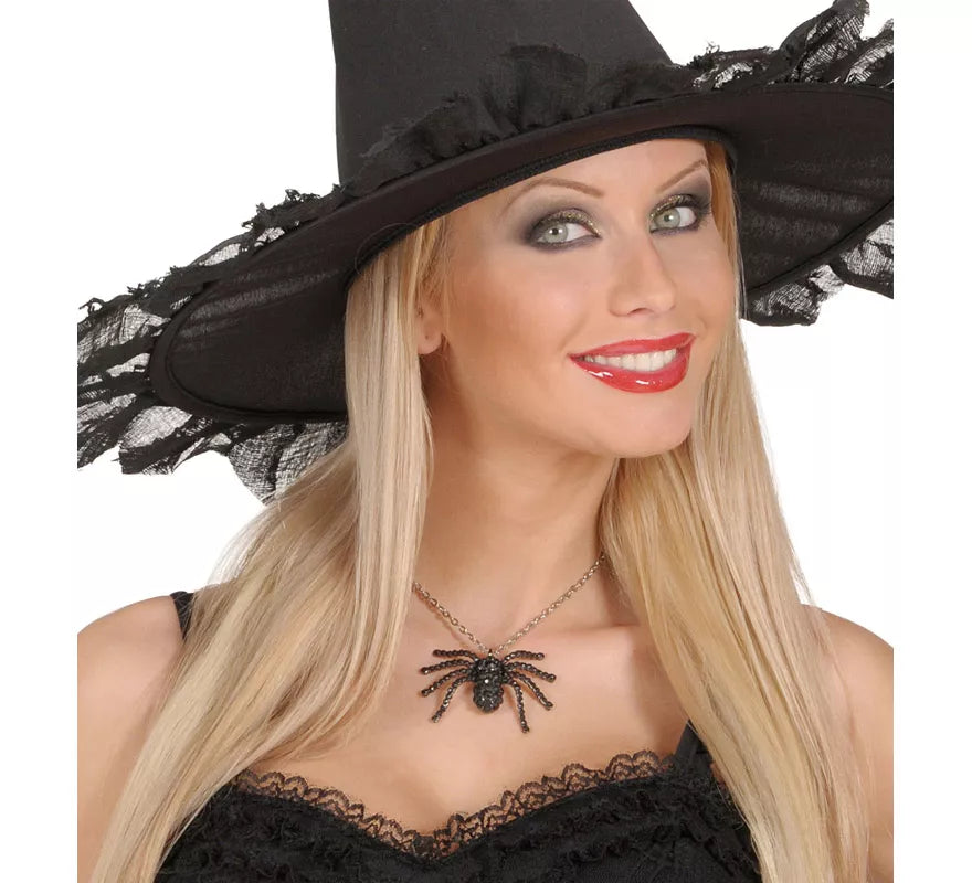 Translation missing: it.Collar Negro de Araña con Pedrería
