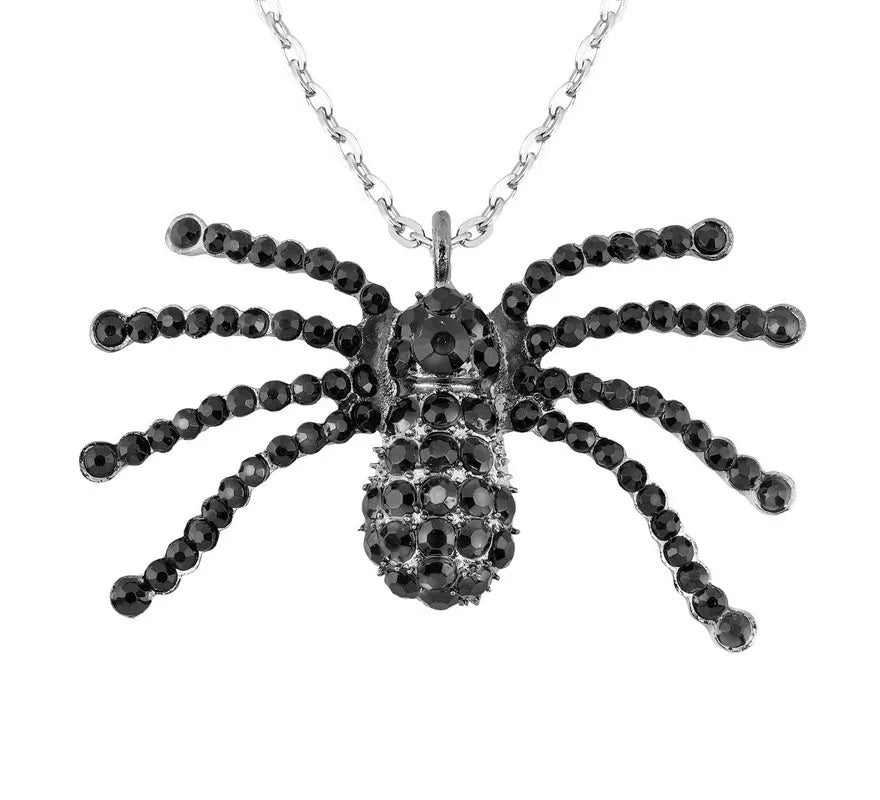 Translation missing: it.Collar Negro de Araña con Pedrería