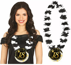 Collana 18 anni in bianco e nero
