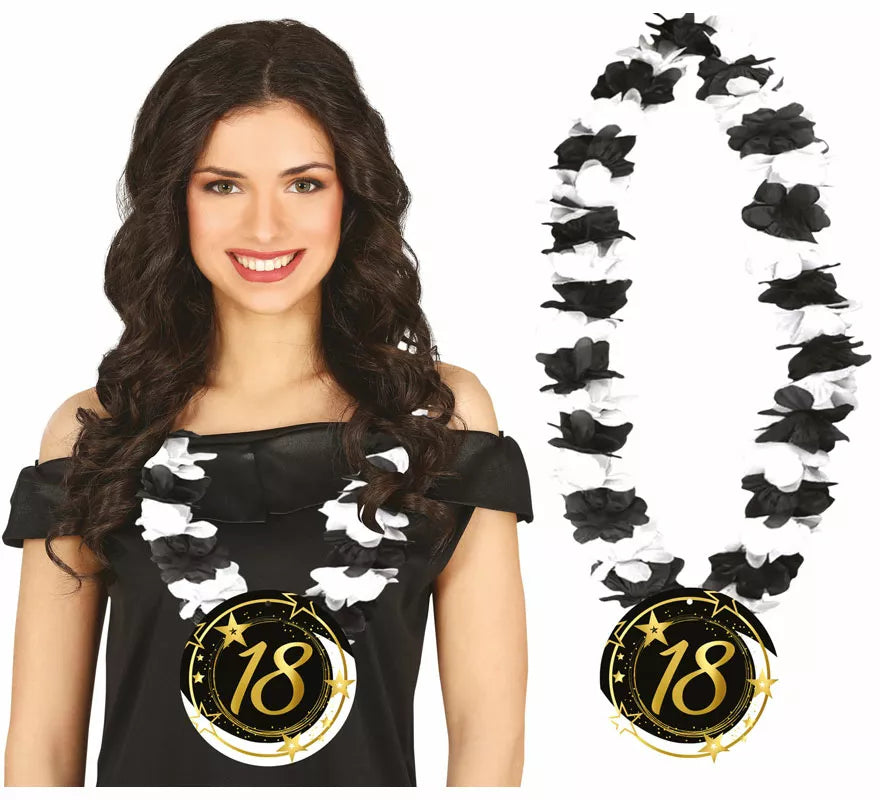 Translation missing: es.Collar Negro y Blanco de 18 Años Cumpleaños y Aniversarios