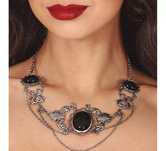 Collana con pietre nere