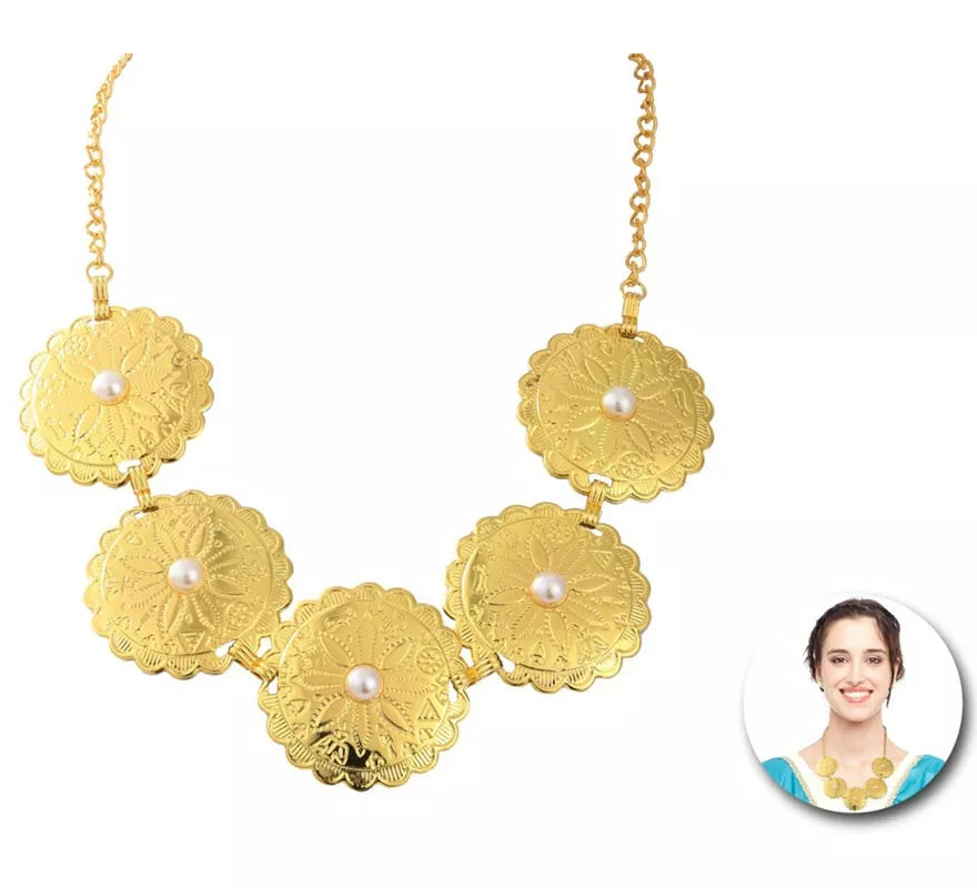 Translation missing: es.Collar Romano de flores doradas