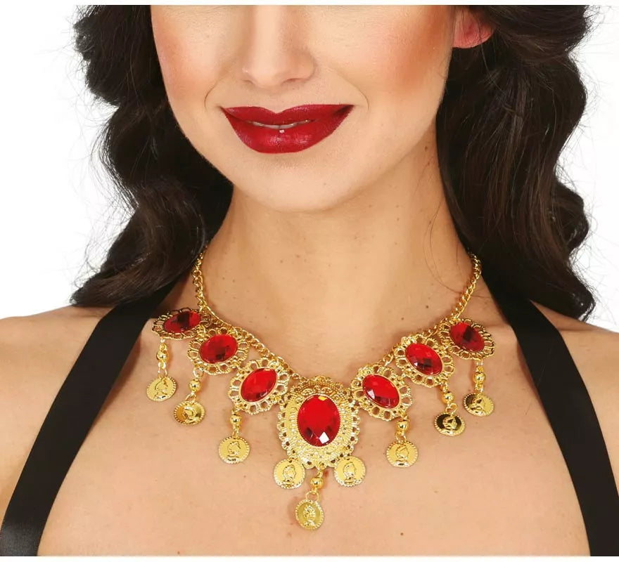 Translation missing: it.Collar Rubies rojos metálico