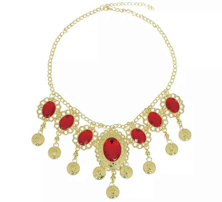 Translation missing: it.Collar Rubies rojos metálico