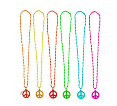 Collana simbolo della pace di 45 cm colori assortiti
