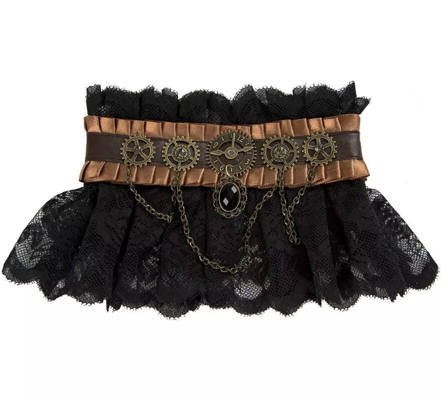 Translation missing: it.Collar Steampunk Negro con Rodamientos