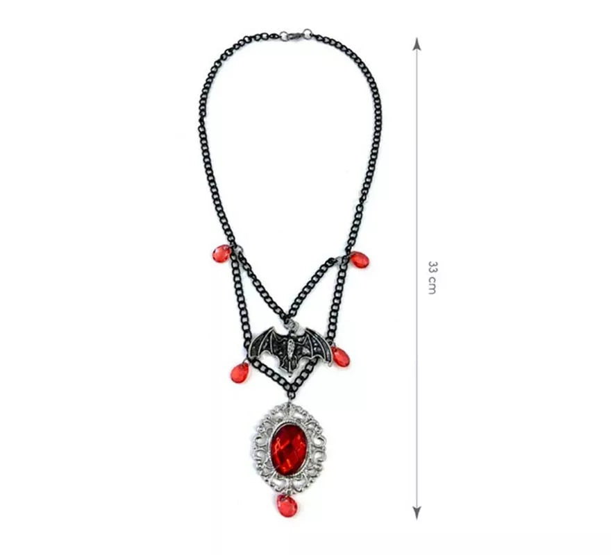 Translation missing: es.Collar Vampiresa gotas rojas de 33 cm