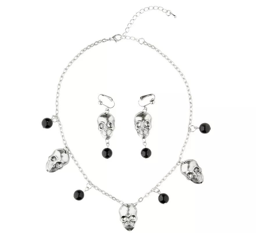 Translation missing: it.Collar y Pendientes Calaveras de Plata