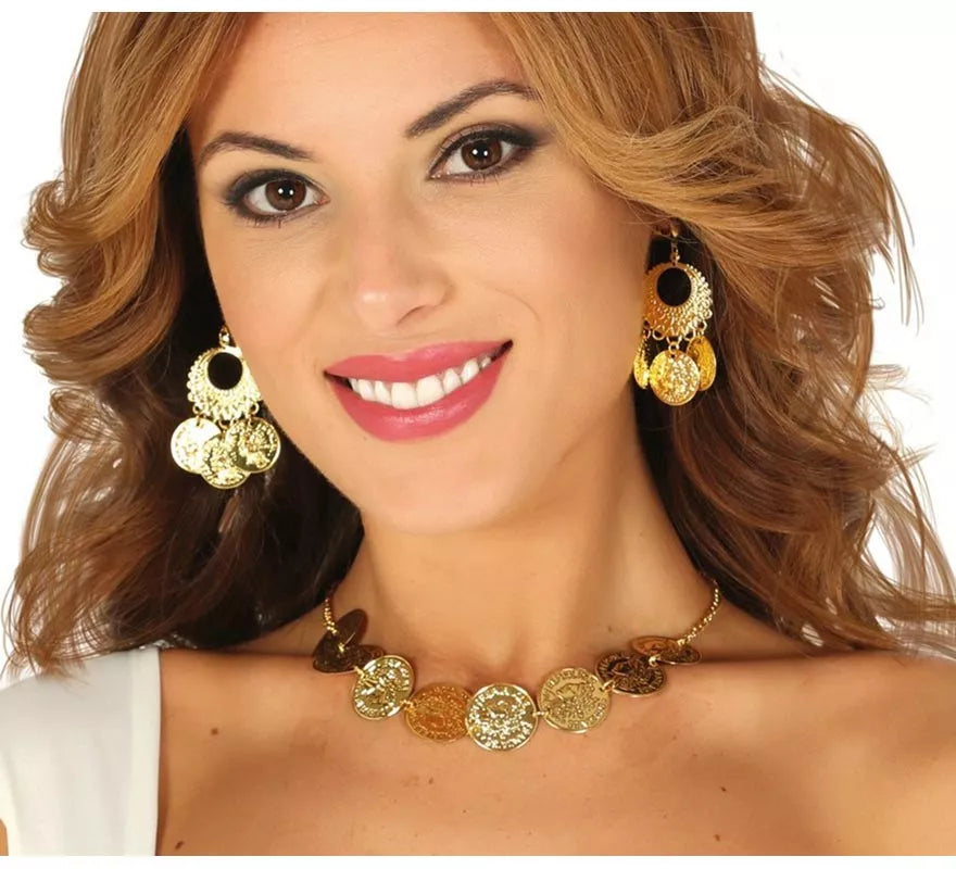 Translation missing: es.Collar Y Pendientes con monedas de Zíngara