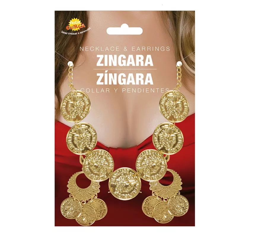 Translation missing: it.Collar Y Pendientes con monedas de Zíngara