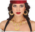 Collar y Pendientes Gitana dorado metálicos