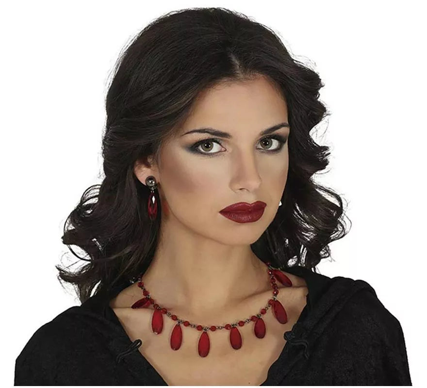 Translation missing: it.Collar y Pendientes Rubíes rojos