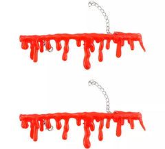 Collana e braccialetto di sangue gocciolante