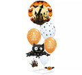 Columna Globos Blanco y naranja 9 Piezas