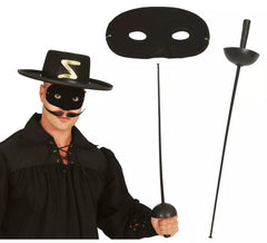 Set maschera e lamina 63 cm. Di eroe mascherato