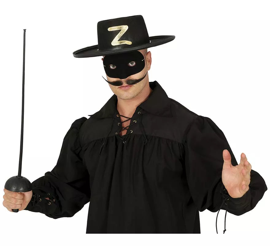 Translation missing: it.Conjunto antifaz y florete 63 cm. de heroe enmascarado