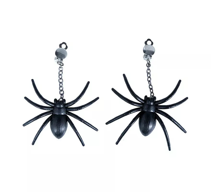 Conjunto de Collar y Pendientes de Arañas negras