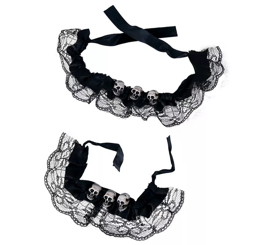 Translation missing: it.Conjunto de gargantilla y pulsera de Calaveras