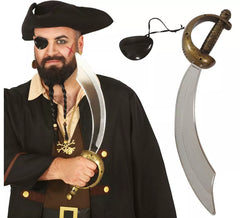 Sciabola pirata set 47 cm. Con patch