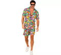 Conjunto de Verano con Estampado de Calaveras: Camisa y Shorts para hombre