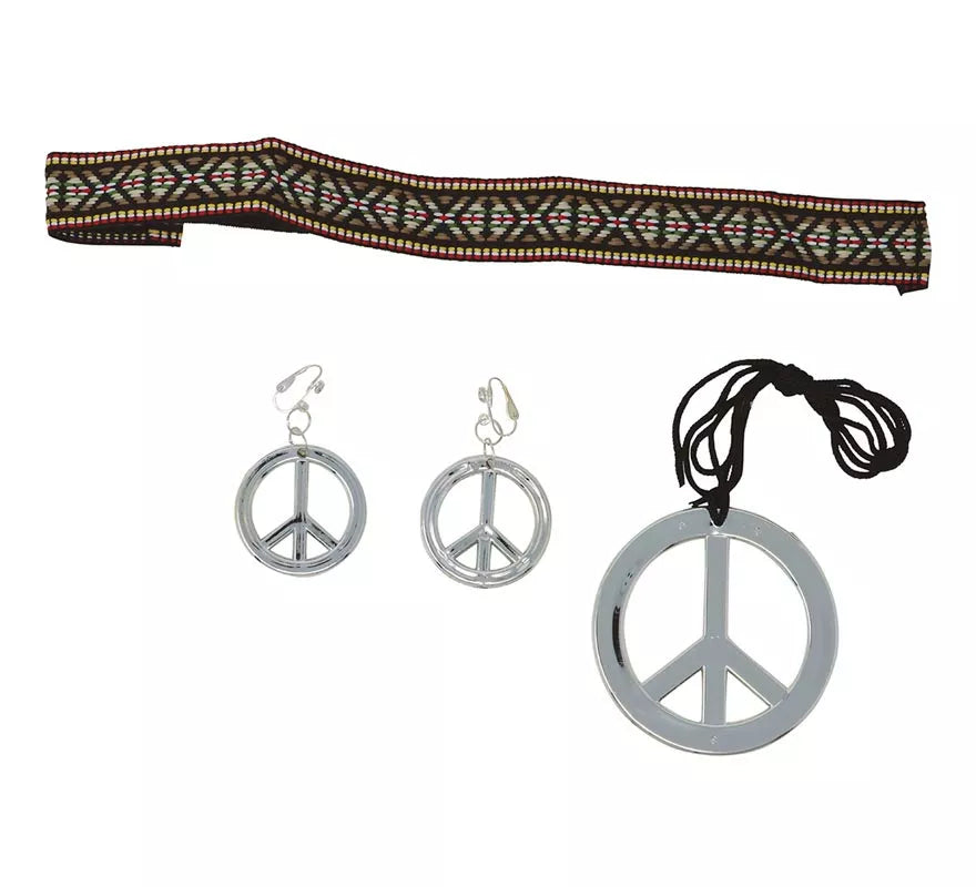Conjunto Hippie de pendientes, collar y cinta