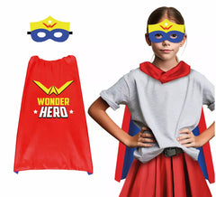 Set per bambini Super Heroine: maschera e mantello da 70 cm