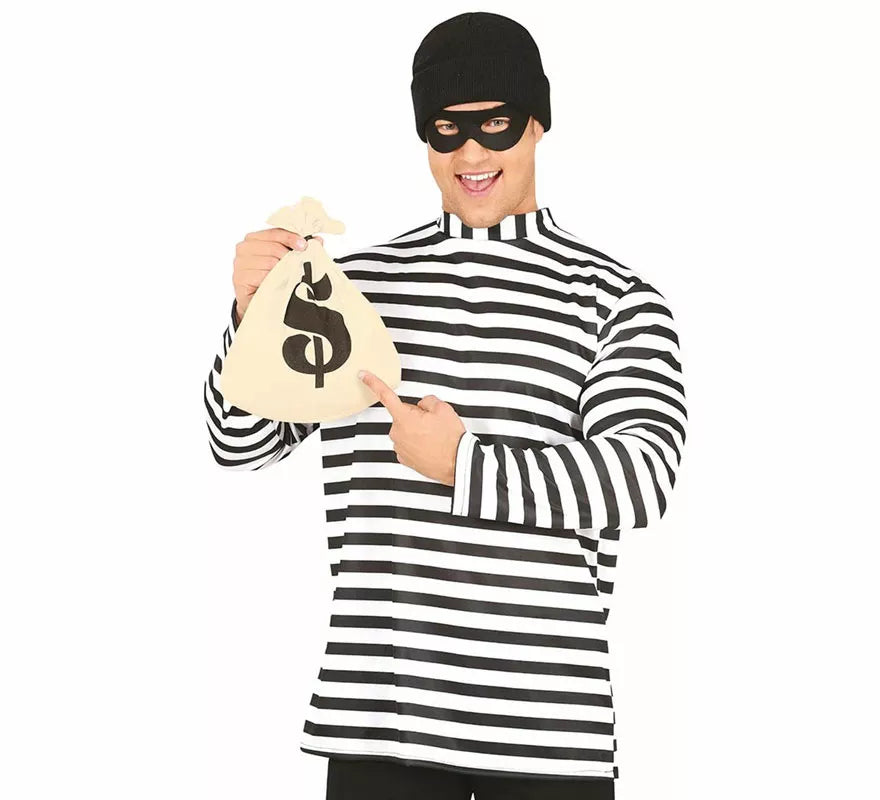 Translation missing: es.Conjunto Ladrón: Antifaz, Camisa y Bolsa de Dinero