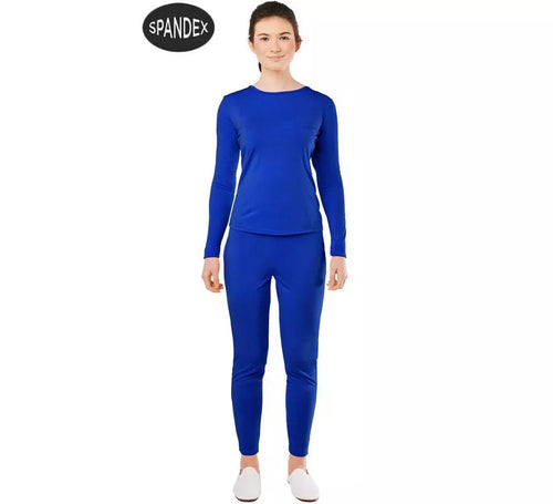 Conjunto Maillot Spandex en 2 piezas color Azul para mujer