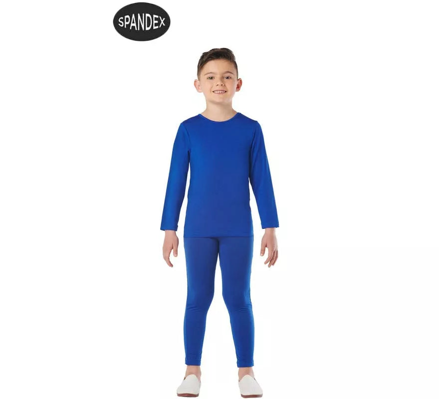 Translation missing: es.Conjunto Maillot Spandex en 2 piezas color Azul para niños