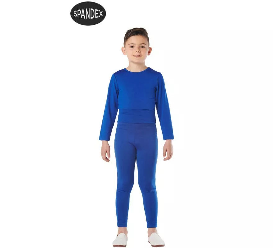 Translation missing: es.Conjunto Maillot Spandex en 2 piezas color Azul para niños