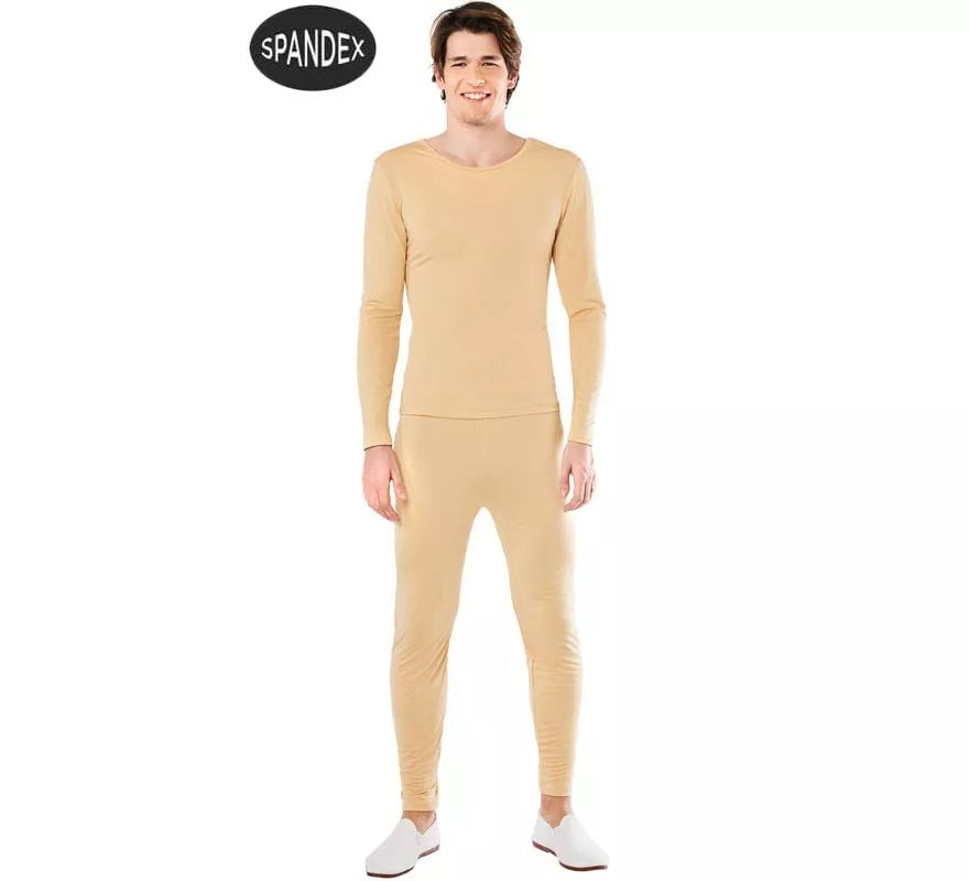 Translation missing: es.Conjunto Maillot Spandex en 2 piezas color Beige para hombre