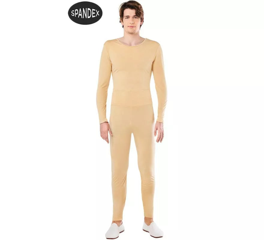 Translation missing: es.Conjunto Maillot Spandex en 2 piezas color Beige para hombre