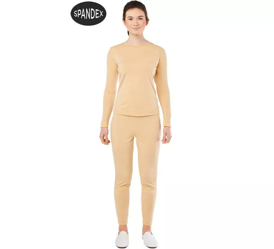 Translation missing: it.Conjunto Maillot Spandex en 2 piezas color Beige para mujer