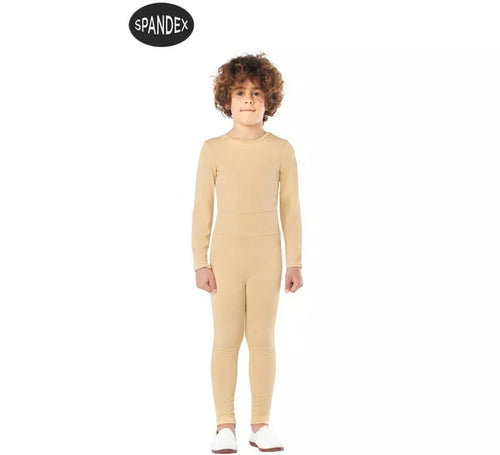 Conjunto Maillot Spandex en 2 piezas color beige para niños