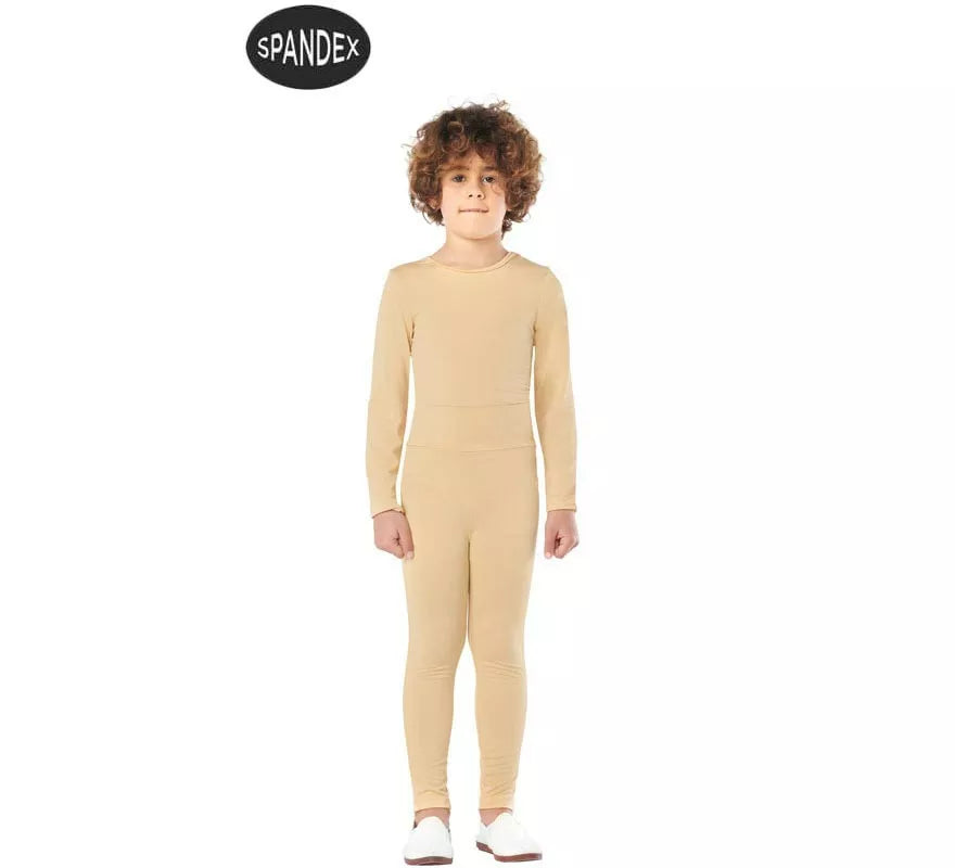 Translation missing: it.Conjunto Maillot Spandex en 2 piezas color beige para niños