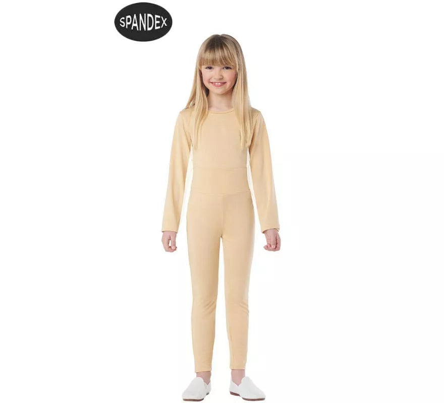 Translation missing: it.Conjunto Maillot Spandex en 2 piezas color beige para niños