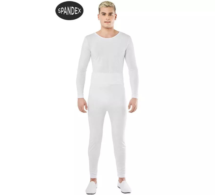 Translation missing: it.Conjunto Maillot Spandex en 2 piezas color Blanco para hombre