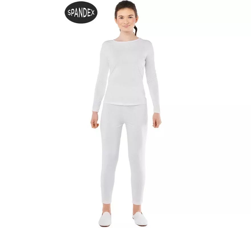 Translation missing: it.Conjunto Maillot Spandex en 2 piezas color Blanco para mujer