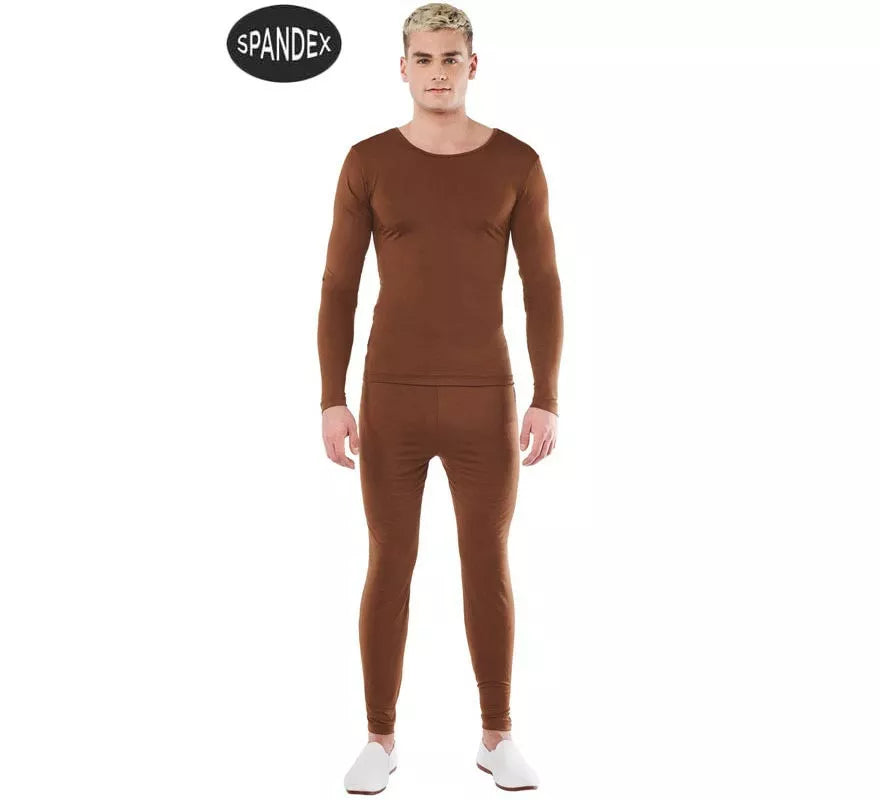Translation missing: it.Conjunto Maillot Spandex en 2 piezas color Marron para hombre