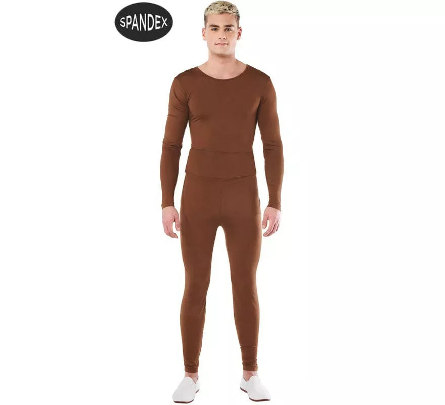 Translation missing: it.Conjunto Maillot Spandex en 2 piezas color Marron para hombre